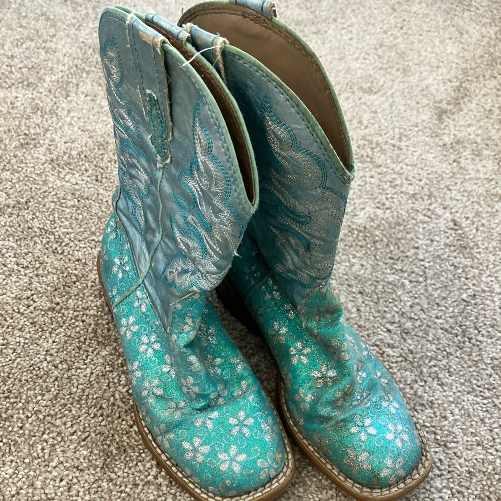 Roper Kids Blue and Silver Boots
